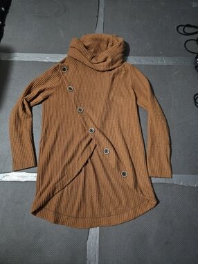 Asymmetric Cowl Neck Sweater